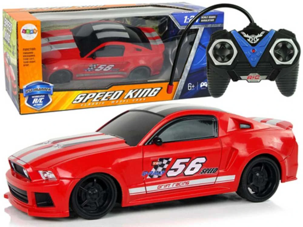 Sportinis automobilis 1:24 su nuotoliniu valdymu, raudonas