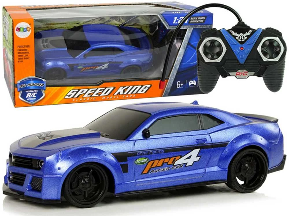 Sportinis automobilis 1:24 su nuotoliniu valdymu, mėlynas