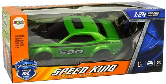 Sportinis automobilis 1:24 su nuotoliniu valdymu, žalias