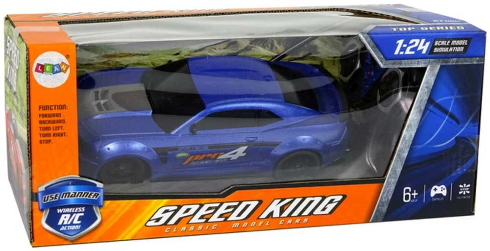 Sportinis automobilis 1:24 su nuotoliniu valdymu, mėlynas