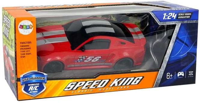 Sportinis automobilis 1:24 su nuotoliniu valdymu, raudonas