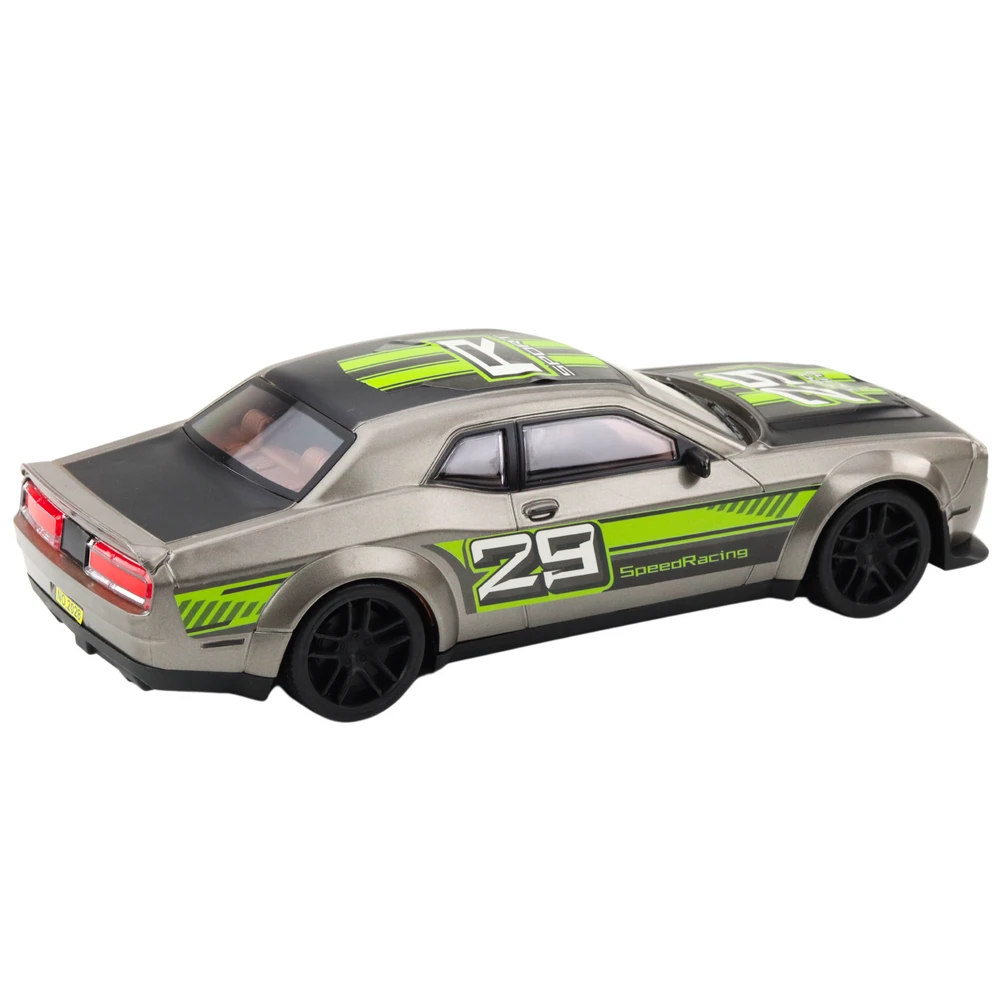 Sportinis automobilis, 28 cm, sidabrinis/žalias