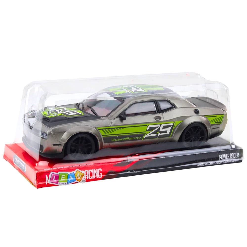 Sportinis automobilis, 28 cm, sidabrinis/žalias