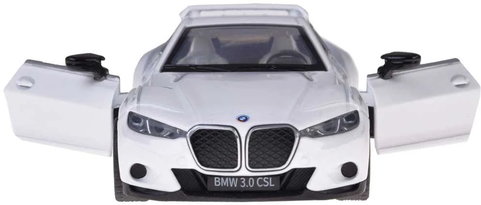 Sportinis automobilis BMW 3.0 CSL su garso ir šviesos efektais, baltas