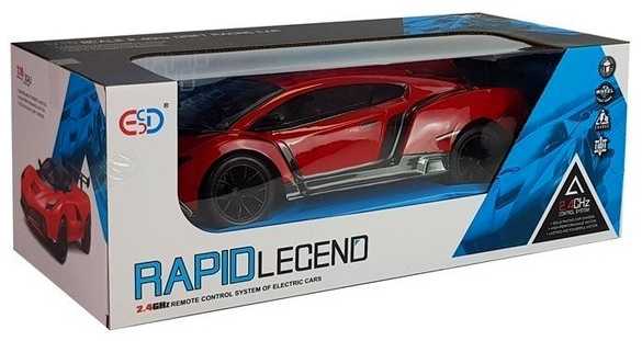 Sportinis automobilis RapidLegend su nuotolinio valdymo pultu, raudonas