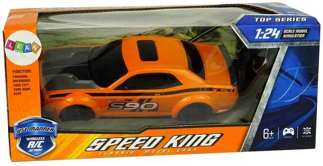 Sportinis automobilis su nuotolinio valdymo pultu, 1:24, oranžinis