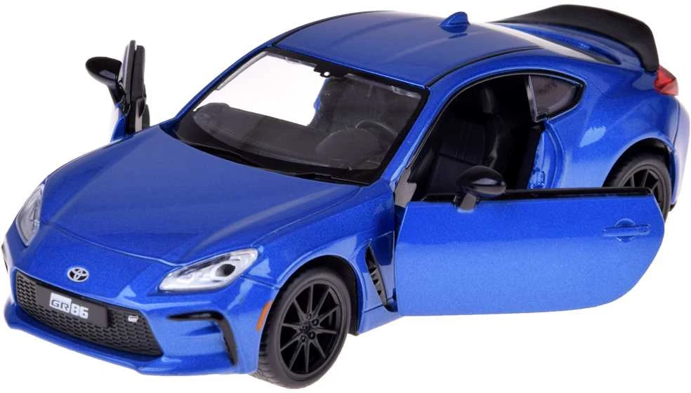 Sportinis automobilis Toyota GR86 su garso ir šviesos efektais, mėlynas