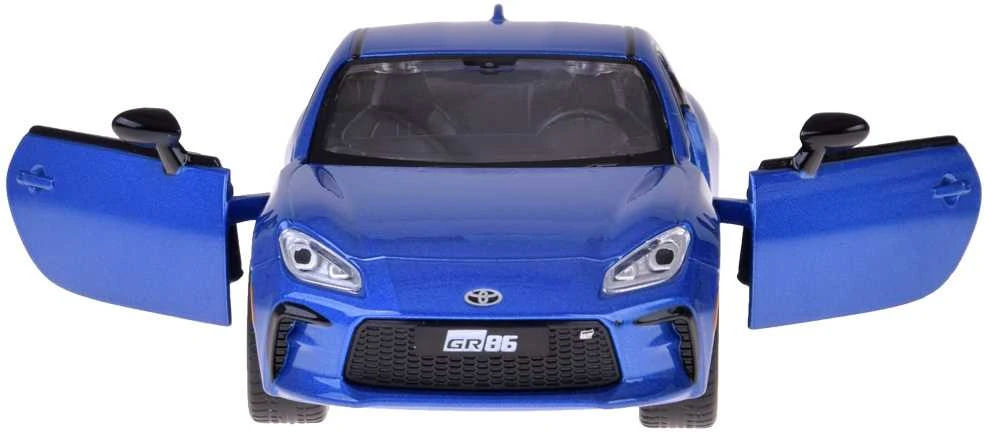 Sportinis automobilis Toyota GR86 su garso ir šviesos efektais, mėlynas