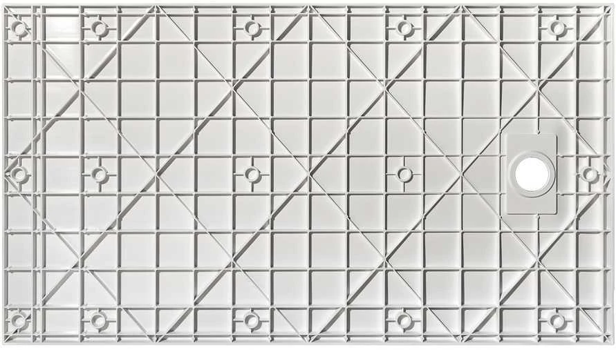 Stačiakampis dušo padėklas Besco Vexo Marble, 120 x 90 cm