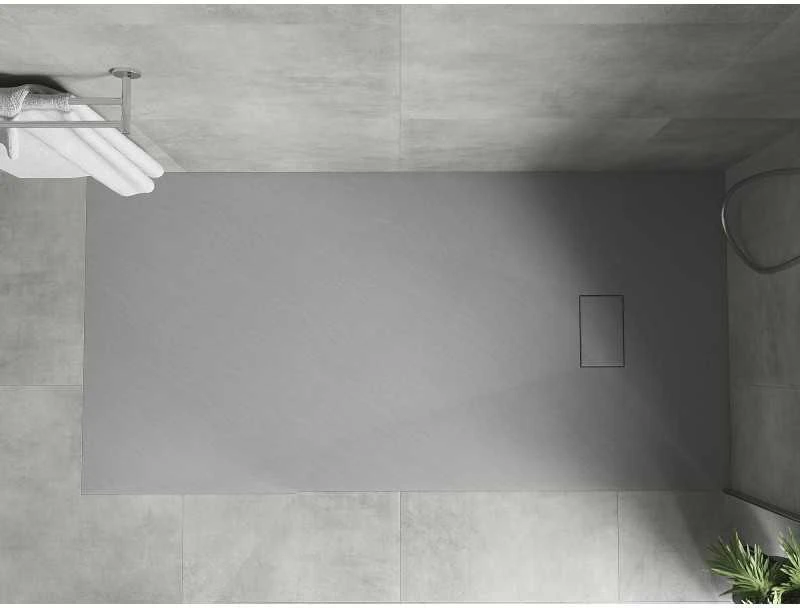 Stačiakampis dušo padėklas Mexen Hugo SMC, 180 x 80 cm, Pilkas