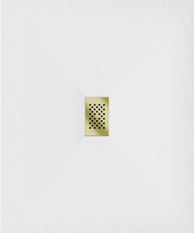 Stačiakampis dušo padėklas Mexen Hugo SMC, 130 x 100 cm, Baltas+Gold