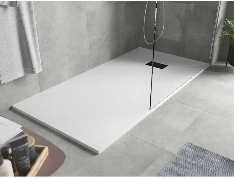 Stačiakampis dušo padėklas Mexen Hugo SMC, 170 x 80 cm, Baltas+Juodas