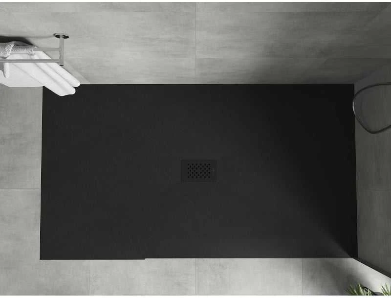 Stačiakampis dušo padėklas Mexen Hugo SMC, 200 x 100 cm, Juodas+Juodas