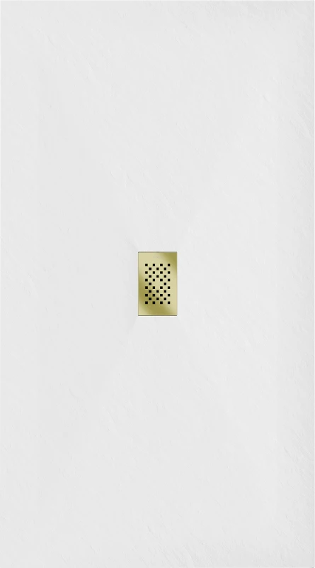 Stačiakampis dušo padėklas Mexen Hugo SMC, 160 x 100 cm, Baltas+Gold