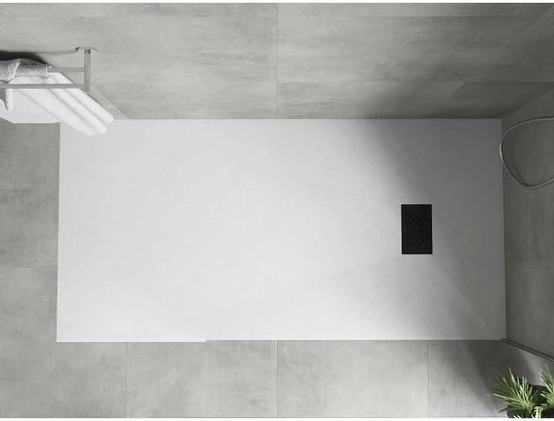 Stačiakampis dušo padėklas Mexen Hugo SMC, 170 x 90 cm, Baltas+Juodas