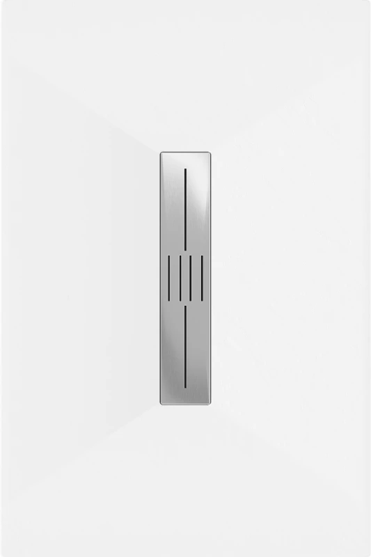 Stačiakampis dušo padėklas Mexen Toro SMC, 120 x 80 cm, Baltas+Inox