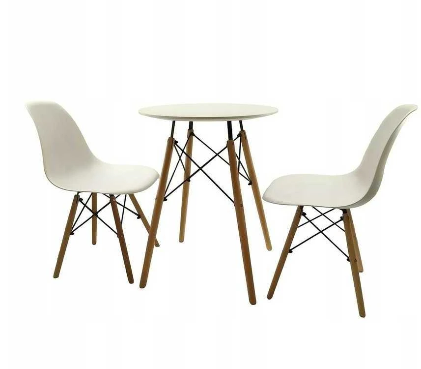 Stalas Carol, ø60x75 cm, baltas