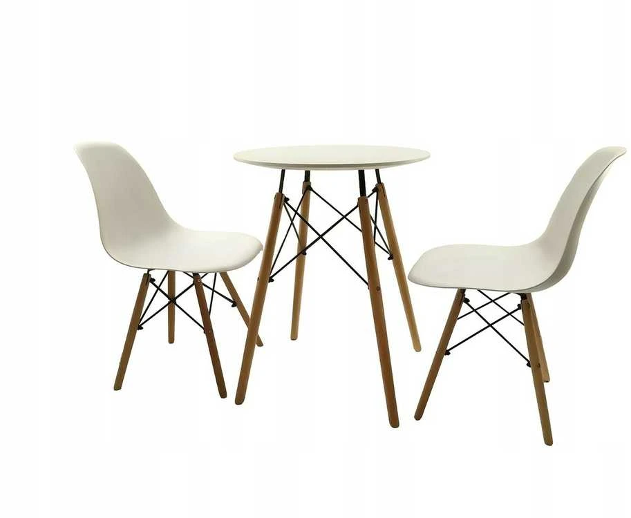 Stalas Carol, ø60x75 cm, baltas