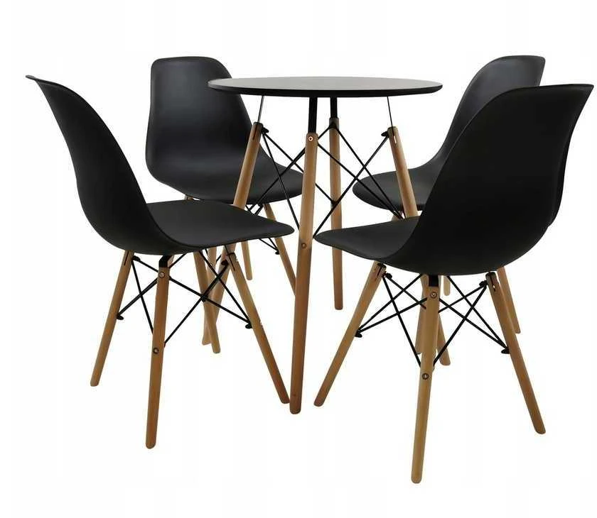 Stalas Carol, ø60x75 cm, juodas