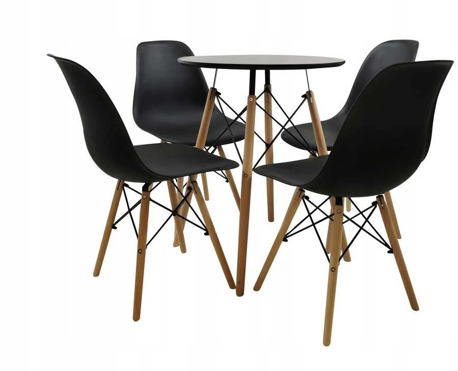 Stalas Carol, ø60x75 cm, juodas