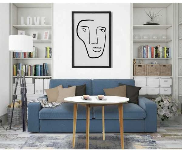 Stalas Emily, ø105x75 cm, baltas