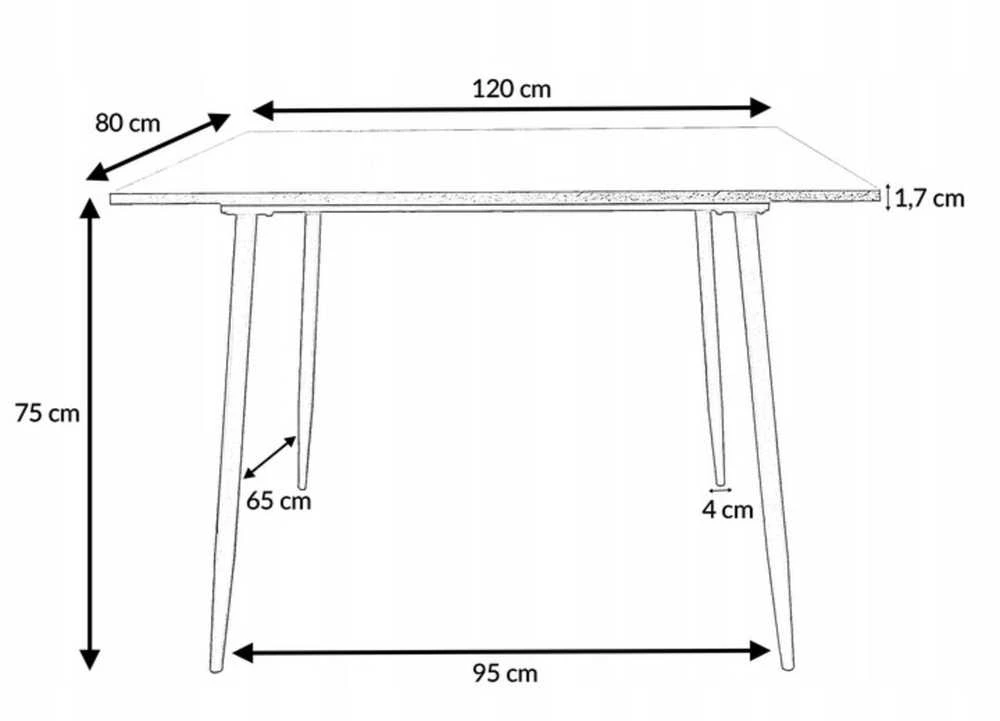 Stalas Ivor, 120x80x75 cm, Sonoma Oak