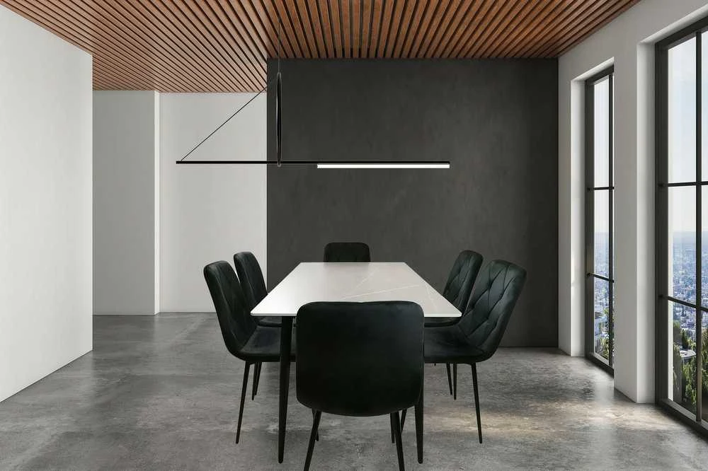 Stalas Markinia Pilkas, 140x80x75 cm