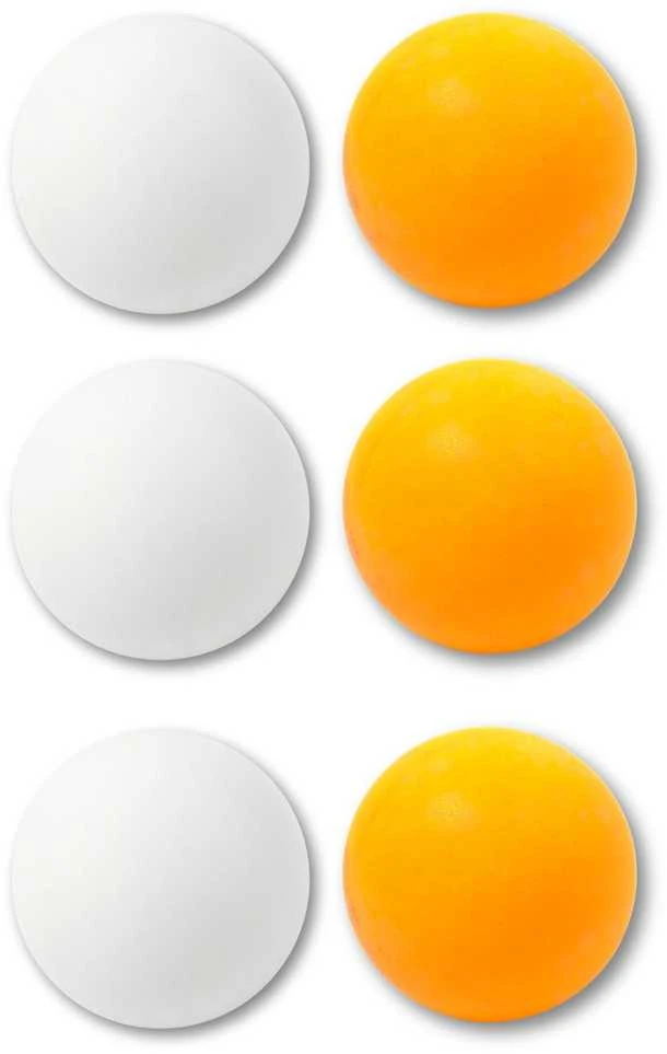 Stalo teniso kamuoliukų rinkinys Ping Pong, 6 vnt., balti/oranžiniai