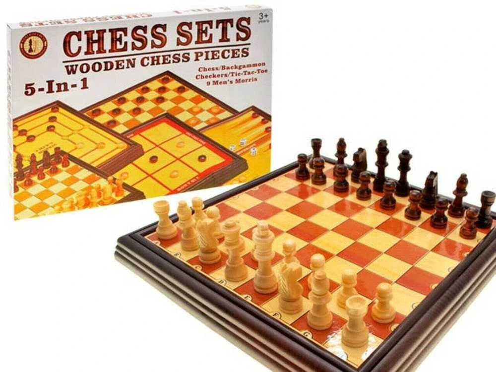 Stalo žaidimų rinkinys Chess Set 5-in-1