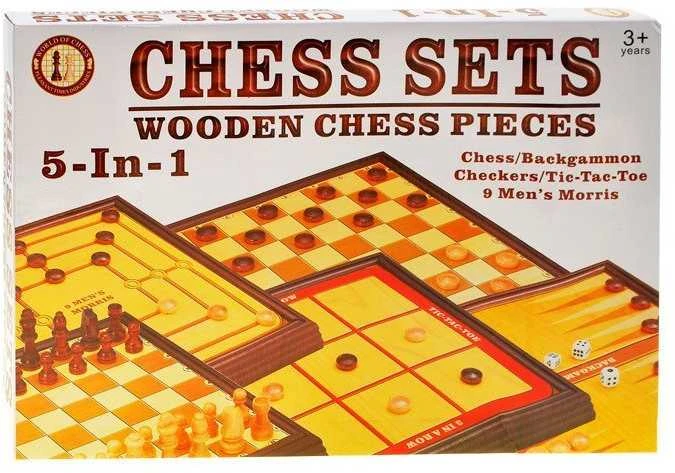 Stalo žaidimų rinkinys Chess Set 5-in-1