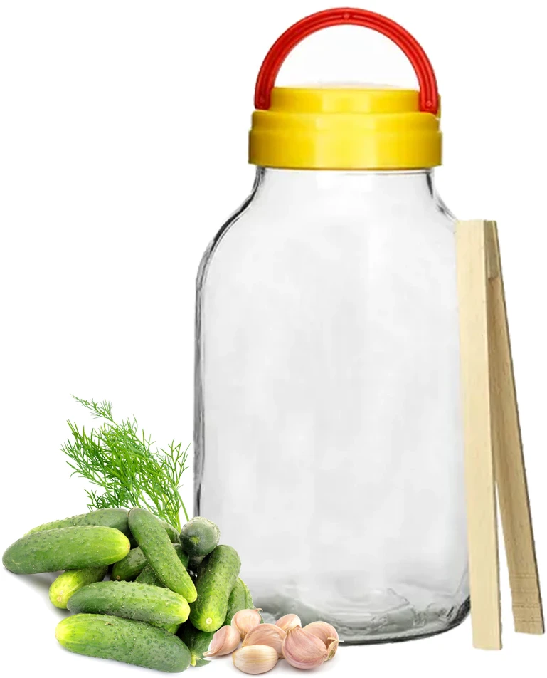 Stiklinis indas su dangteliu, 3 l (1 vnt.)