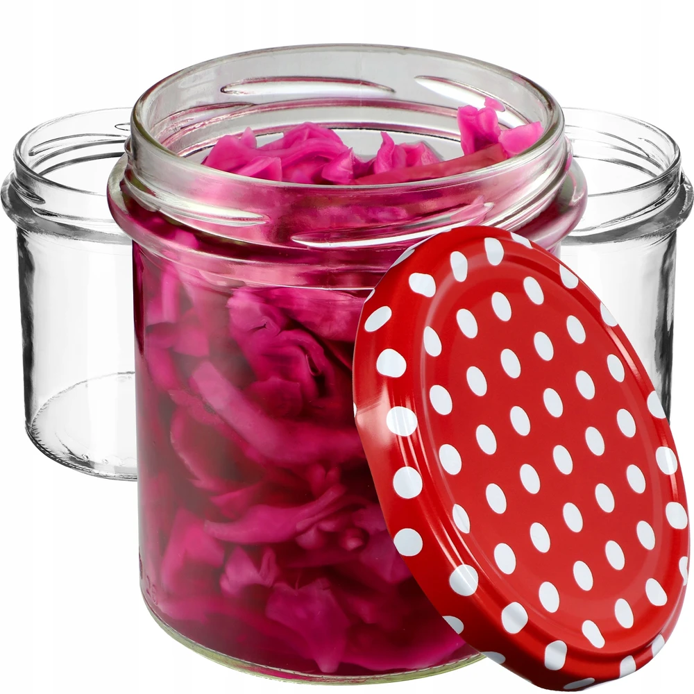 Stiklinis stiklainis su dangteliu, 350 ml