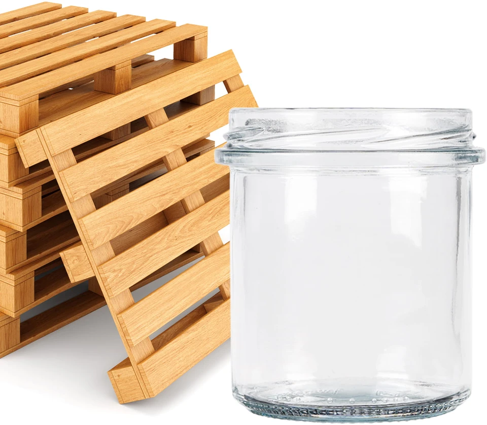 Stiklinis stiklainis su dangteliu, 350 ml