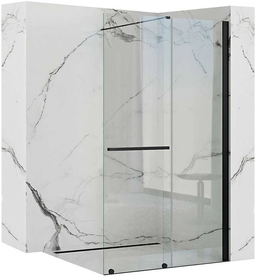 Stumdoma dušo sienelė Rea Cortis, Juodas, 120 cm