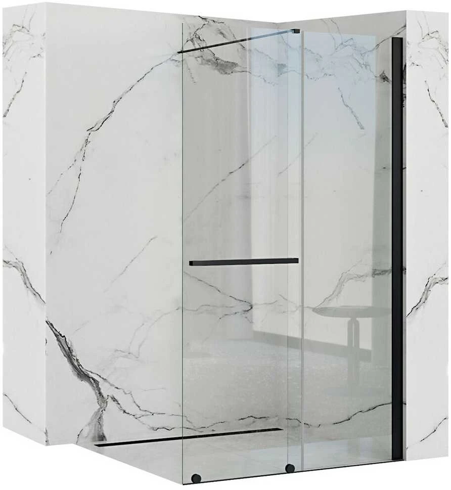 Stumdoma dušo sienelė Rea Cortis, Juodas, 120 cm