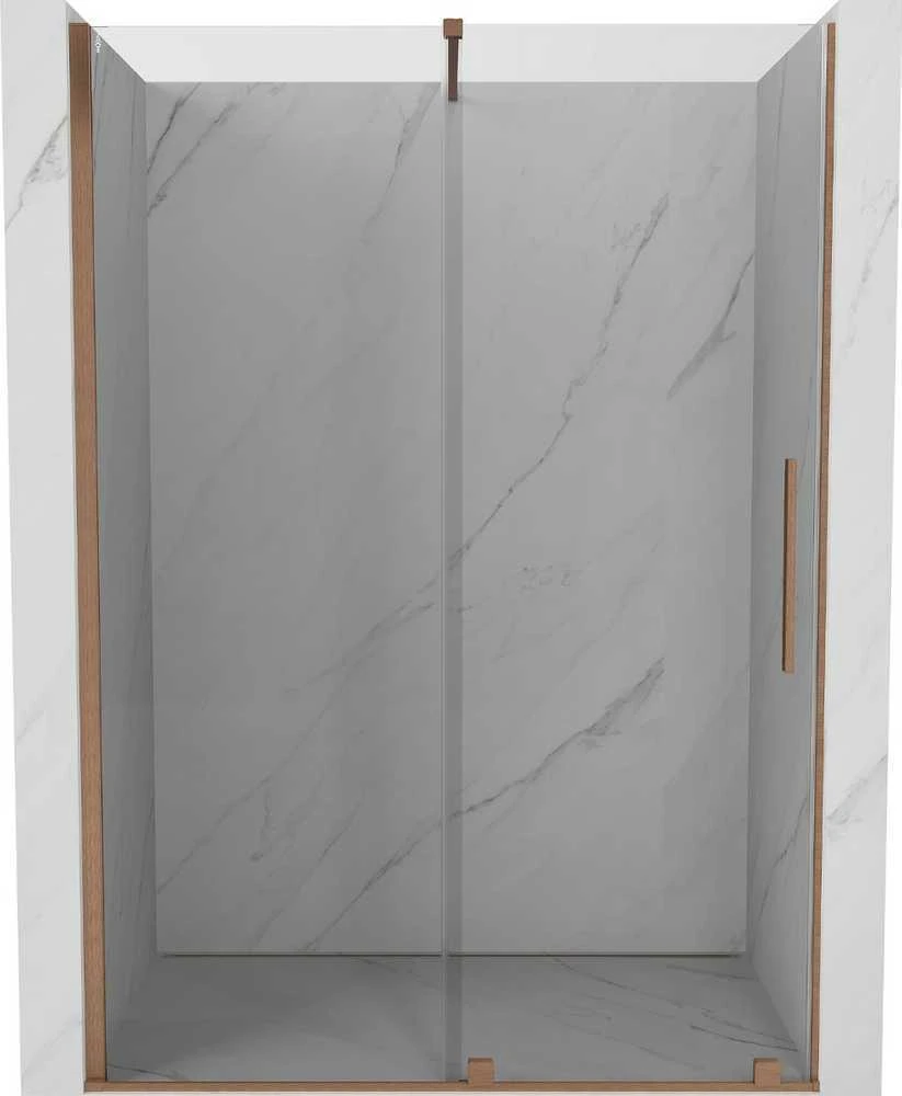 Stumdomos dušo durys Mexen Velar, Brushed copper, 120 cm