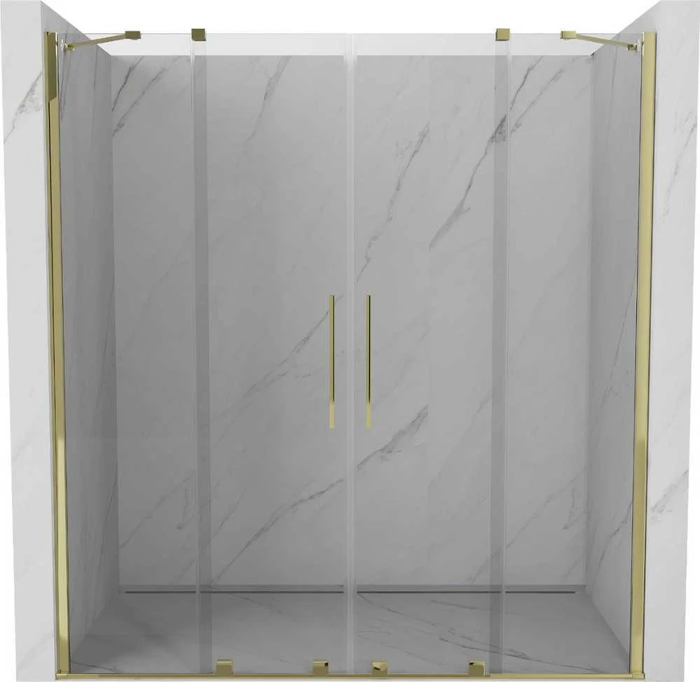 Stumdomos dušo durys Mexen Velar DUO, Gold, 200 cm