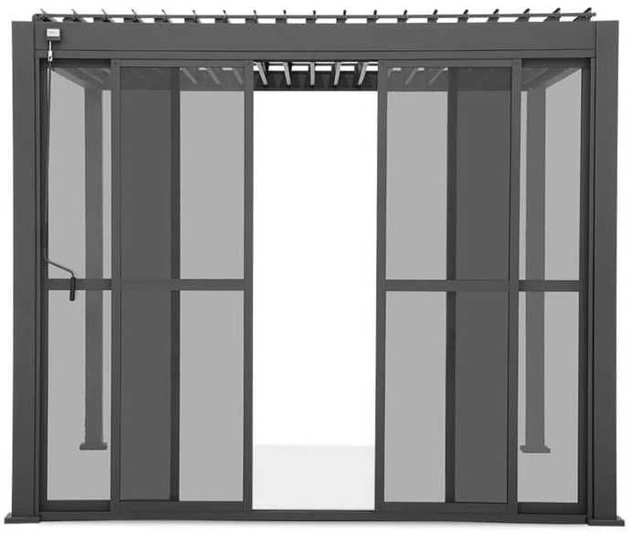 Stumdomos polikarbonatinės durys pavėsinei Pergola PREMIUM 4m, Anthracite