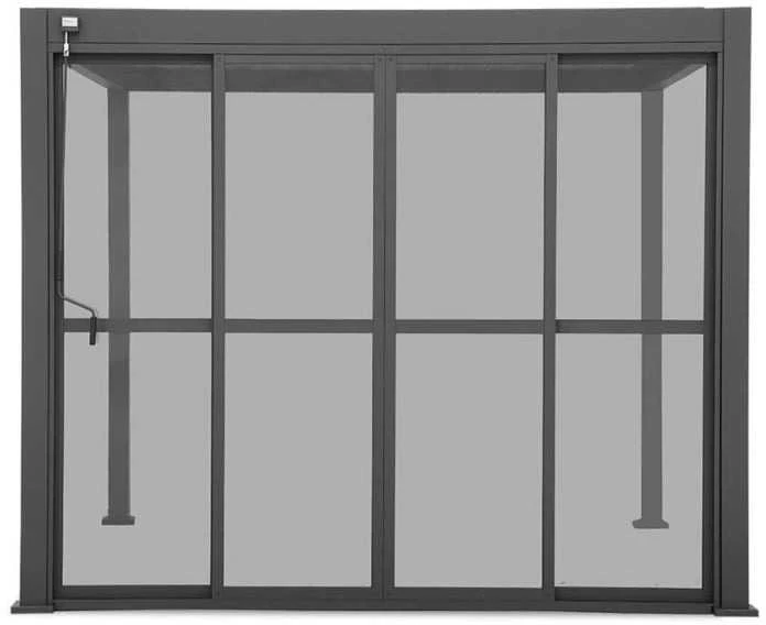 Stumdomos polikarbonatinės durys pavėsinei Pergola PREMIUM 3m, Anthracite