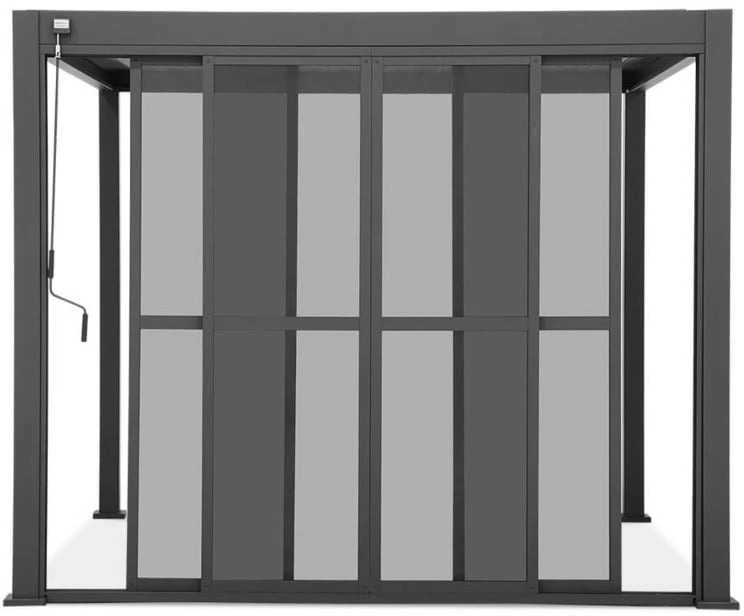 Stumdomos polikarbonatinės durys pavėsinei Pergola PREMIUM 3m, Anthracite