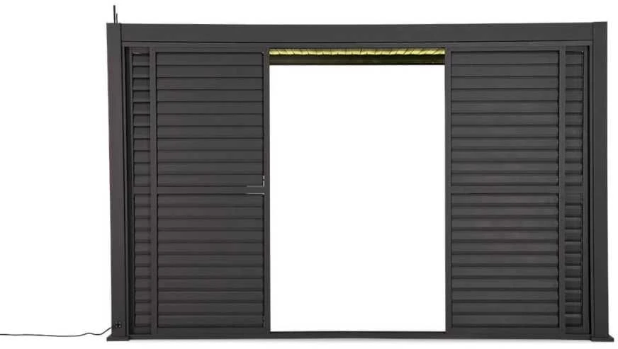 Stumdomos žaliuzinės durys pavėsinei Pergola PREMIUM 4m, Anthracite