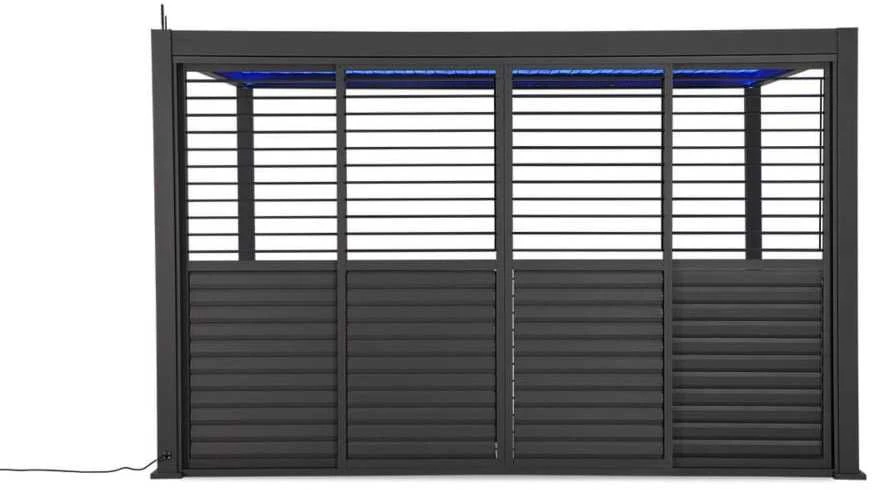 Stumdomos žaliuzinės durys pavėsinei Pergola PREMIUM 4m, Anthracite