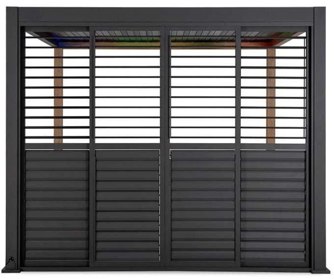 Stumdomos žaliuzinės durys pavėsinei Pergola PREMIUM 3m, Anthracite