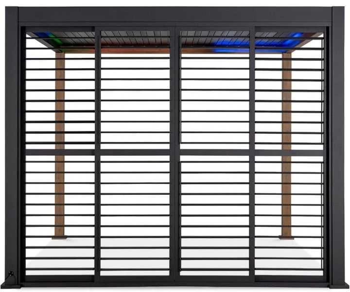 Stumdomos žaliuzinės durys pavėsinei Pergola PREMIUM 3m, Anthracite