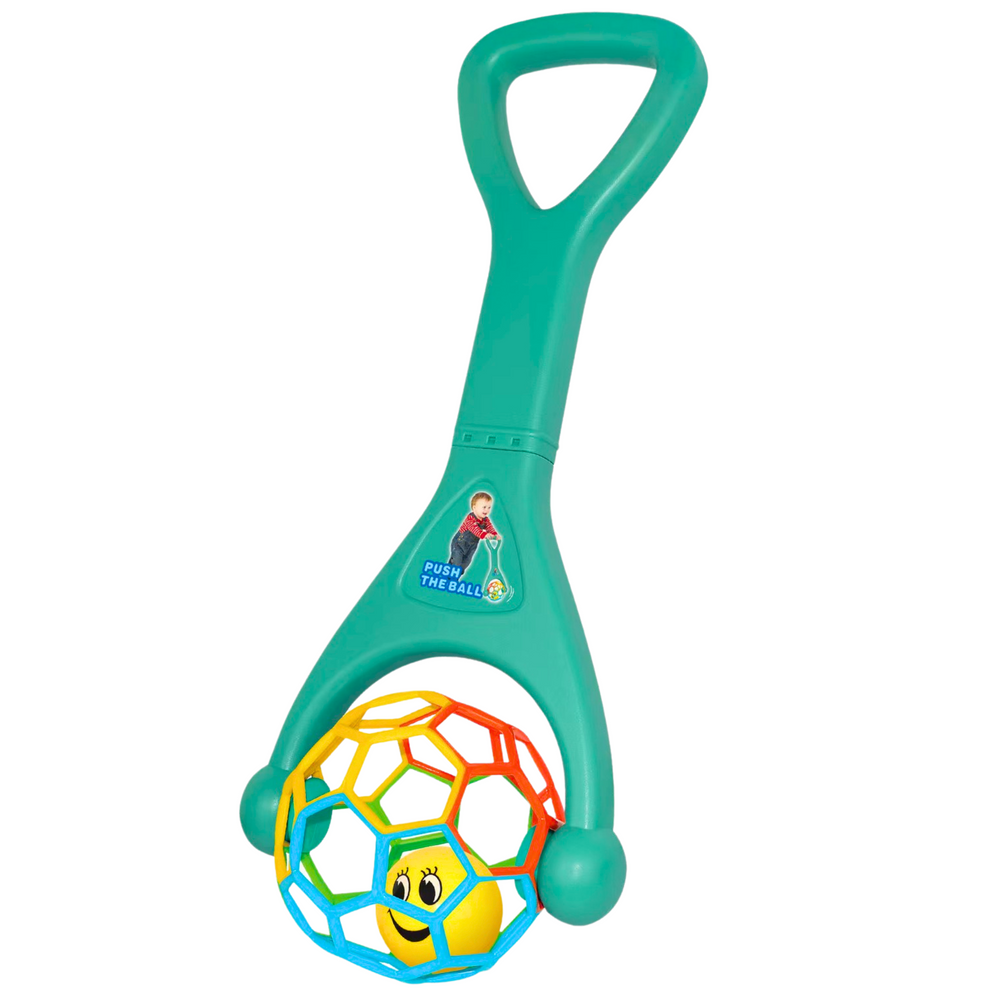 Stumdukas su elastingu kamuoliuku ir barškučiu
