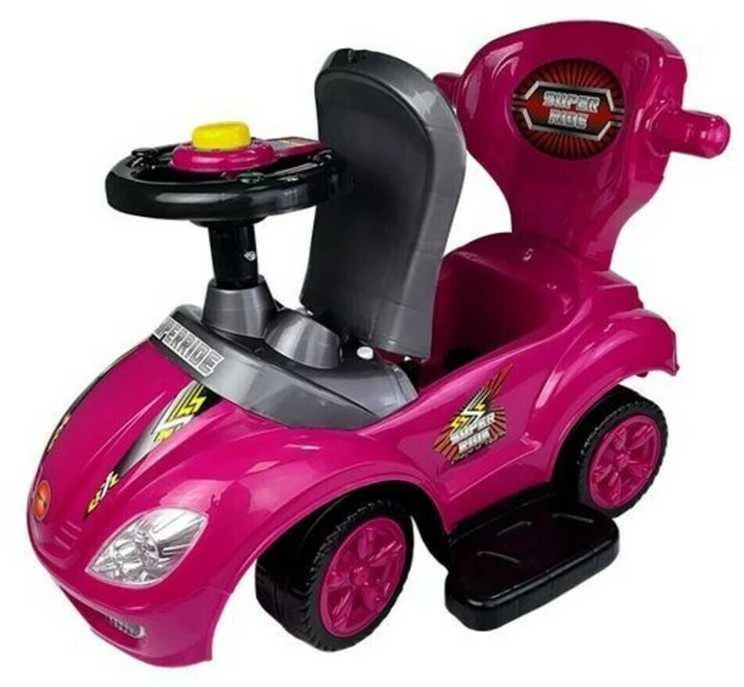 Stumiamas automobilis Mega Car 3in1, rožinis