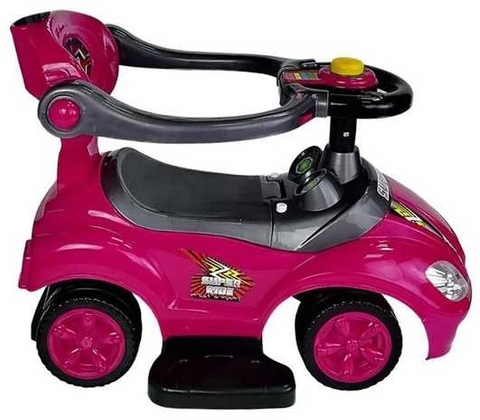 Stumiamas automobilis Mega Car 3in1, rožinis