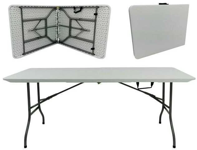 Sulankstomas lauko stalas Party, 180x70x74 cm, baltas
