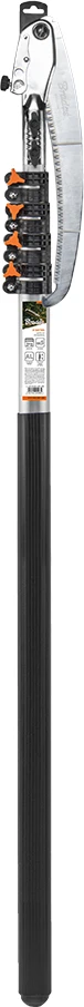Sulankstomas pjūklas su kabliu ir teleskopine rankena Bradas V-SERIES, 137-500 cm