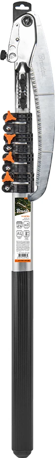 Sulankstomas pjūklas su kabliu ir teleskopine rankena Bradas V-SERIES, 87-250 cm